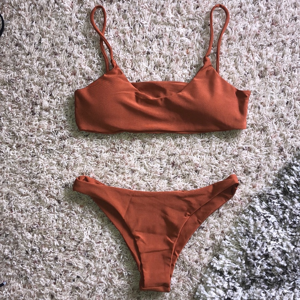 Brand New Burnt Orange Two Piece
